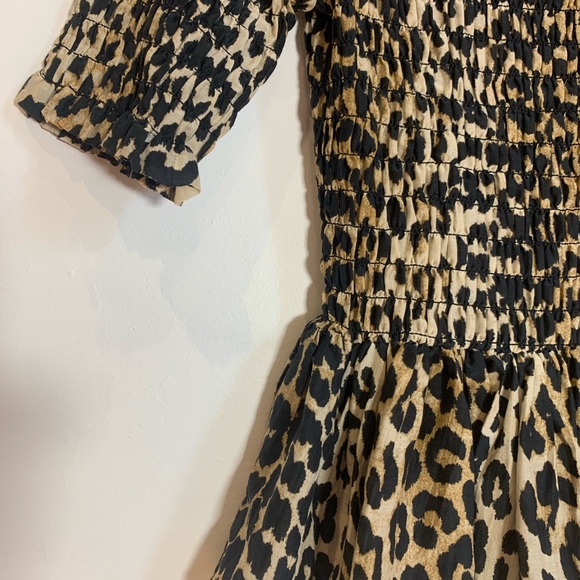 Ganni smocked leopard top - Picture 3 of 9